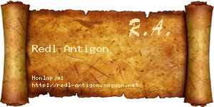 Redl Antigon névjegykártya